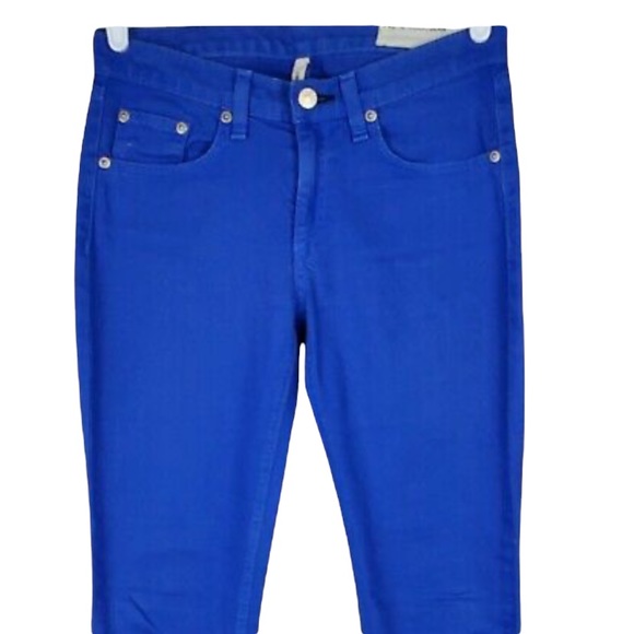Rag & Bone Skinny Jeans Royal Blue Size 27 - Picture 5 of 9